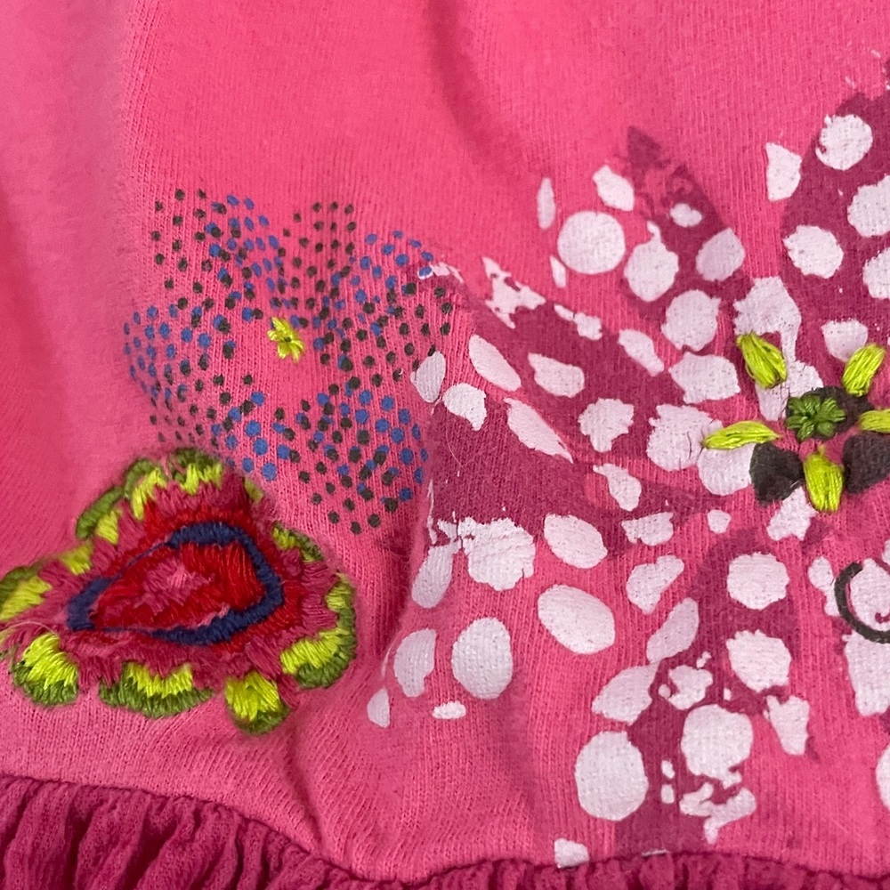 Catimini Fuchsia Top with embroidery designed in France 9m - Picture 3 of 7